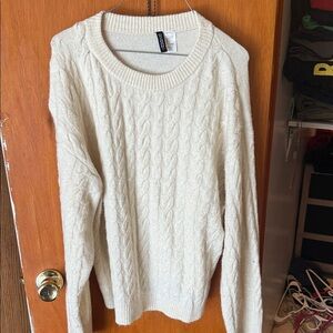 H&M Cream Cable Knit Sweater